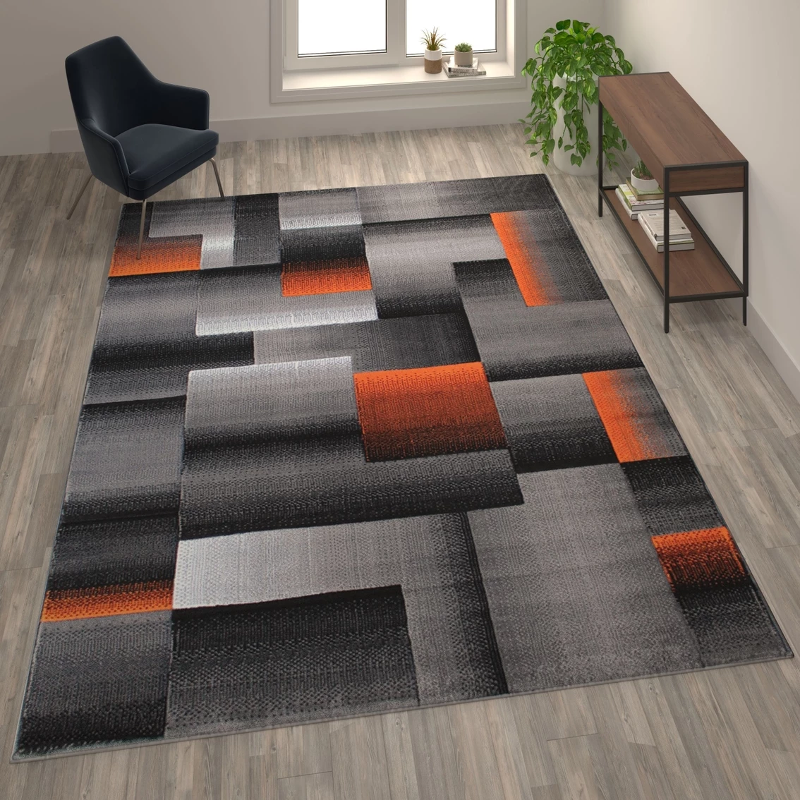Cheap ???? Flash Furniture Elio Collection Color Blocked Area Rug - Olefin Rug With Jute Backing - Hallway, Entryway, Living Room Or Bedroom ???? 6 Cheap ???? Flash Furniture Elio Collection Color Blocked Area Rug - Olefin Rug With Jute Backing - Hallway, Entryway, Living Room Or Bedroom ???? - Image 4