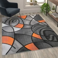 Outlet ❤️ Flash Furniture Jubilee Collection Modern Abstract Pattern Area Rug - Olefin Rug With Jute Backing - Living Room, Bedroom, & Family Room ???? -Mohawk Home Shop unnamed file 113