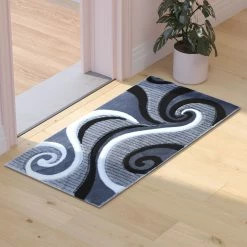 Flash Sale ???? Flash Furniture Athos Collection Abstract Area Rug - Olefin Rug With Jute Backing - Hallway, Entryway, Living Room Or Bedroom ???? -Mohawk Home Shop unnamed file 118
