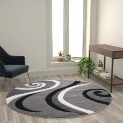 Best reviews of ✔️ Flash Furniture Athos Collection Abstract Area Rug - Olefin Rug With Jute Backing - Hallway, Entryway, Living Room Or Bedroom ????