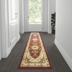 Top 10 ❤️ Flash Furniture Mersin Collection Persian Style Area Rug - Olefin Rug With Jute Backing - Hallway, Entryway, Bedroom, Living Room ????