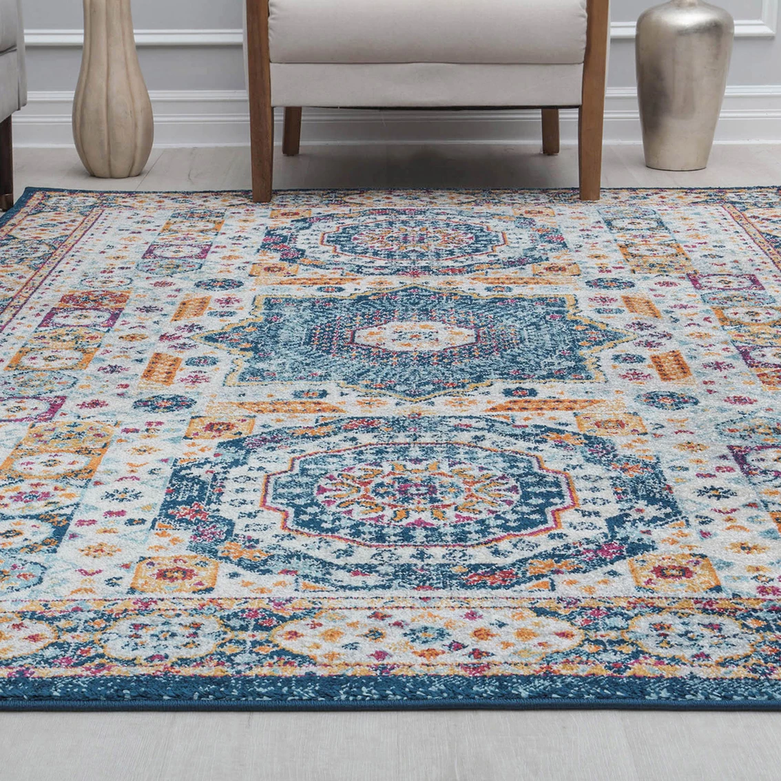 Best Pirce ???? Rugs America Harper Hidden Sapphire Abstract Vintage Area Rug ???? 6 Best Pirce ???? Rugs America Harper Hidden Sapphire Abstract Vintage Area Rug ???? - Image 4
