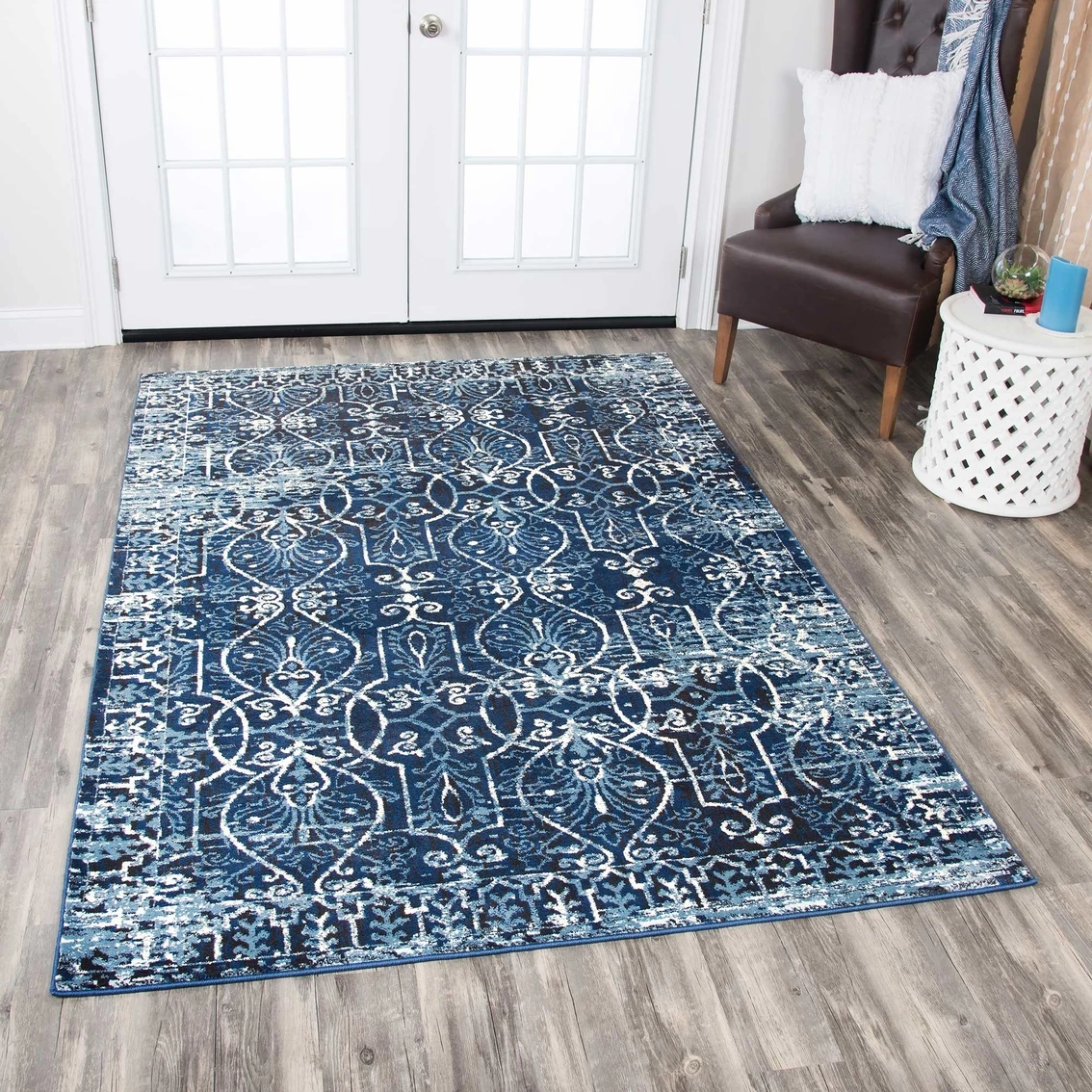 Best Pirce ???? Rizzy Home Panache Dark Blue Geometric Rug ???? 6 Best Pirce ???? Rizzy Home Panache Dark Blue Geometric Rug ???? - Image 4