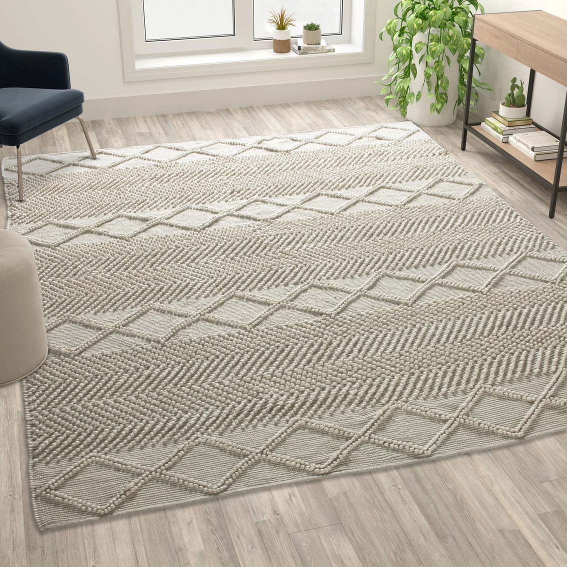 Best Sale ???? Flash Furniture Geometric Design Handwoven Area Rug - Wool/Polyester/Cotton Blend ???? 3 Best Sale ???? Flash Furniture Geometric Design Handwoven Area Rug - Wool/Polyester/Cotton Blend ????