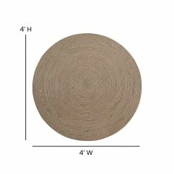Brand new ???? Flash Furniture 4 Foot Round Braided Design Jute And Polyester Blend Indoor Area Rug ???? -Mohawk Home Shop unnamed file 1587