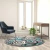 Discount ⌛ Flash Furniture Masie Collection Swirl Olefin Area Rug With Jute Backing - Entryway, Living Room, Bedroom ⭐