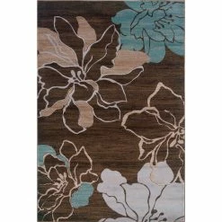 Flash Sale ???? Linon 8 Ft. X 10 Ft. 3 In. Milan Collection Area Rug, Ivory, Brown, Turquoise ⌛
