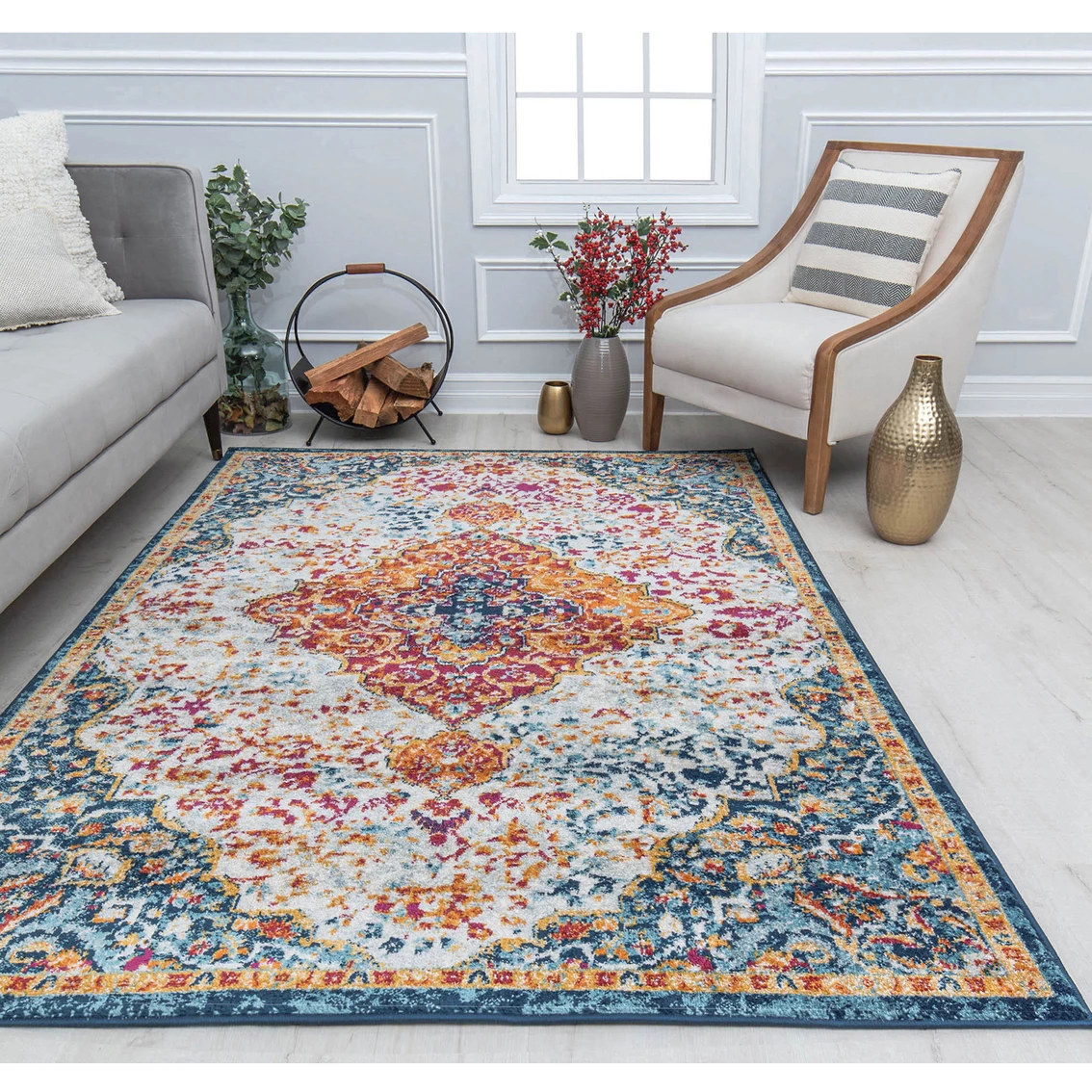 Coupon ???? Rugs America Harper Vivid Beauty Abstract Vintage Area Rug 2 Ft. 6 In. X 8 Ft. ???? 4 Coupon ???? Rugs America Harper Vivid Beauty Abstract Vintage Area Rug 2 Ft. 6 In. X 8 Ft. ???? - Image 2