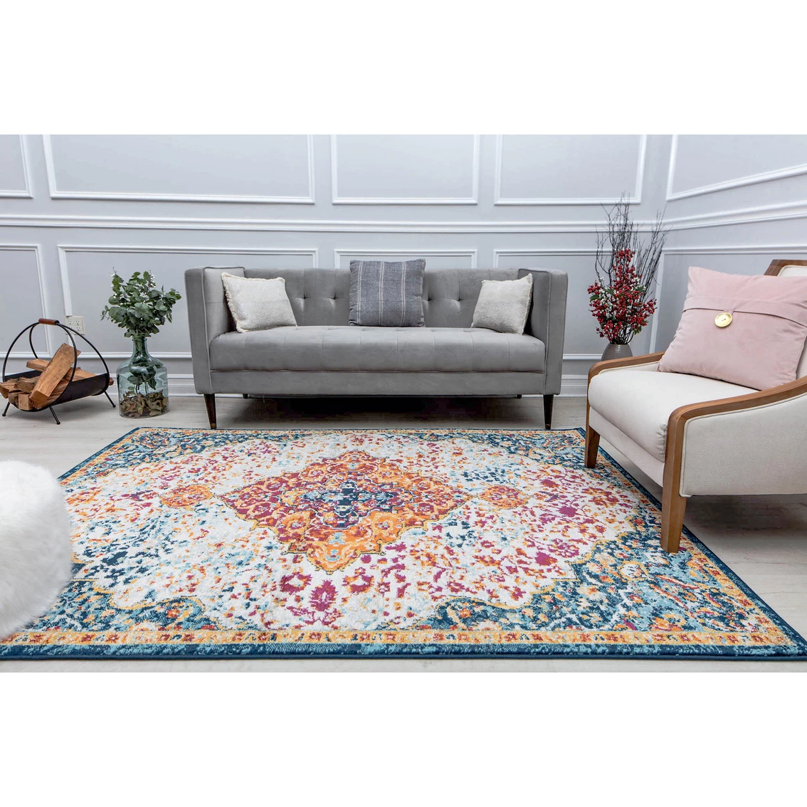 Coupon ???? Rugs America Harper Vivid Beauty Abstract Vintage Area Rug 2 Ft. 6 In. X 8 Ft. ???? 5 Coupon ???? Rugs America Harper Vivid Beauty Abstract Vintage Area Rug 2 Ft. 6 In. X 8 Ft. ???? - Image 3
