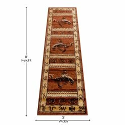 Deals ???? Flash Furniture Hoytt Collection Bucking Bronco Cowboy Area Rug With Jute Backing For Indoor Use ???? -Mohawk Home Shop unnamed file 2080