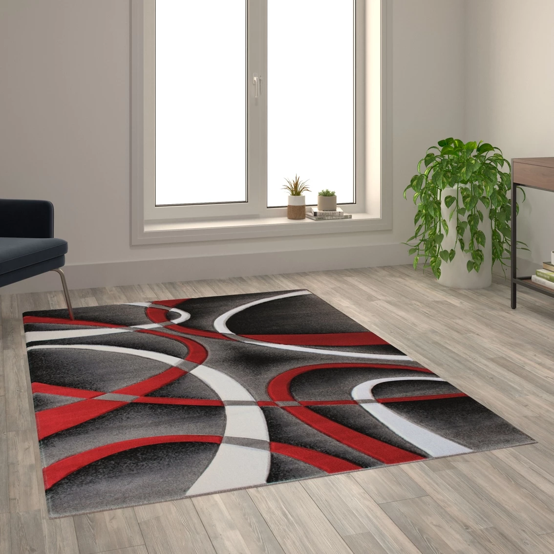 Discount ???? Flash Furniture Atlan Collection Abstract Area Rug - Olefin Rug With Jute Backing - Entryway, Living Room Or Bedroom ???? 4 Discount ???? Flash Furniture Atlan Collection Abstract Area Rug - Olefin Rug With Jute Backing - Entryway, Living Room Or Bedroom ???? - Image 2