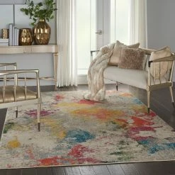 Hot Sale ???? Nourison Celestial CES12 IVMTC 5 Ft. 3 In. X 7 Ft. 3 In. Abstract Rug ???? -Mohawk Home Shop unnamed file 2199