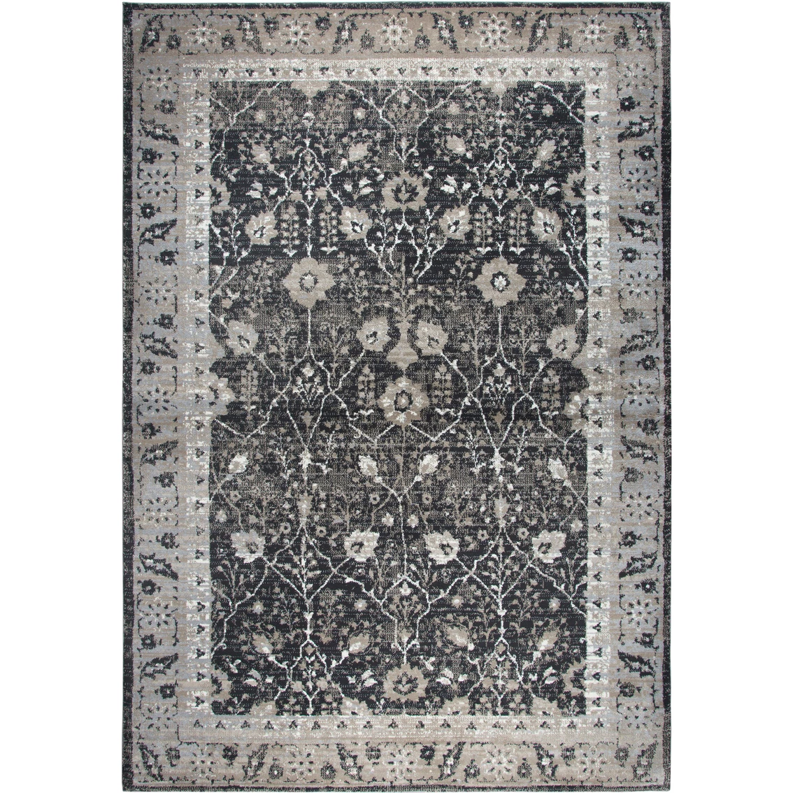 Outlet ???? Rizzy Home Panache Black Border Rug ???? 3 Outlet ???? Rizzy Home Panache Black Border Rug ????