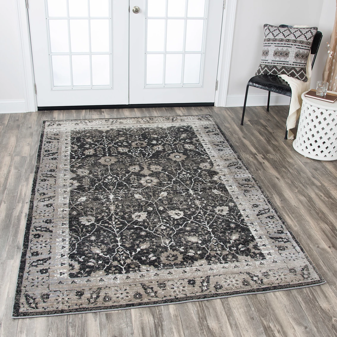 Outlet ???? Rizzy Home Panache Black Border Rug ???? 8 Outlet ???? Rizzy Home Panache Black Border Rug ???? - Image 6