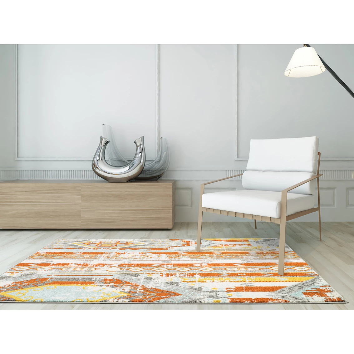 Discount ???? L'Baiet Ava Orange Boho Rug ???? 7 Discount ???? L'Baiet Ava Orange Boho Rug ???? - Image 5