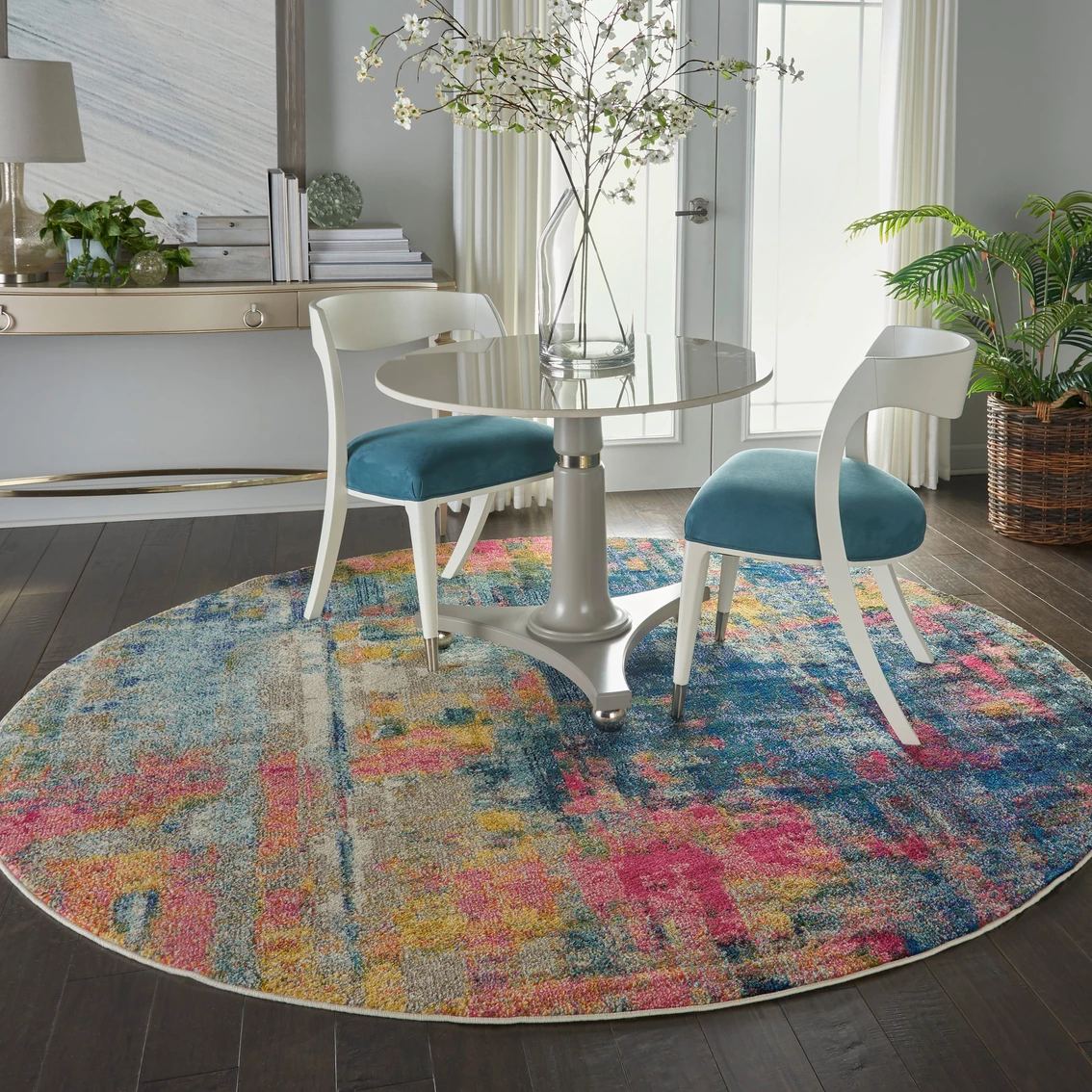 Flash Sale ⭐ Nourison Celestial Round Abstract Rug ???? 6 Flash Sale ⭐ Nourison Celestial Round Abstract Rug ???? - Image 4