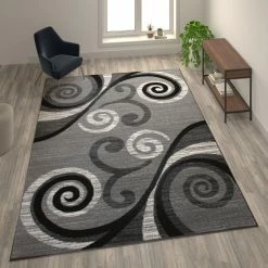 Deals ???? Flash Furniture Valli Collection Modern Abstract Pattern Area Rug - Olefin Rug With Jute Backing For Hallway, Entryway, Bedroom, Living Room ???? -Mohawk Home Shop unnamed file 2324