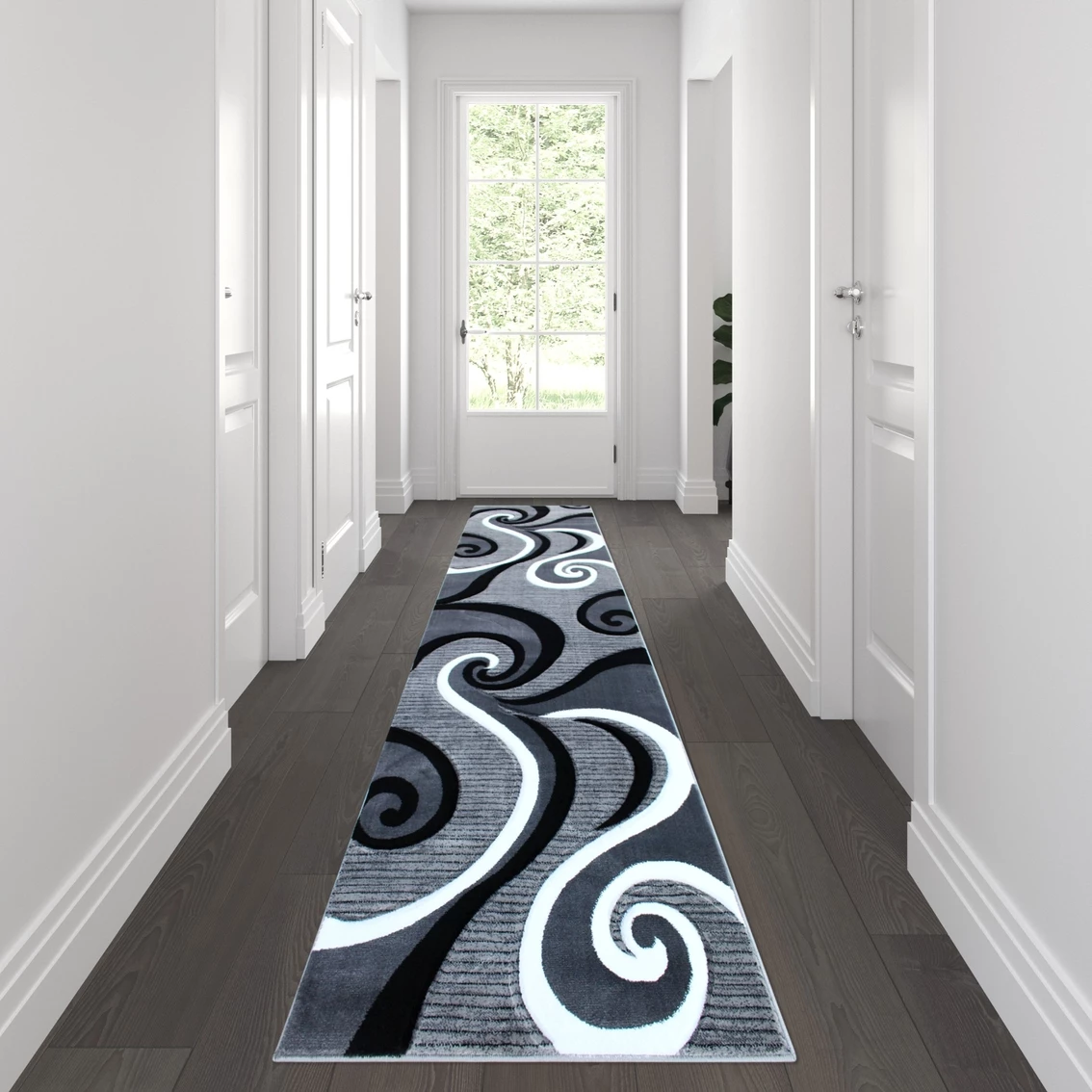 Promo ✨ Flash Furniture Athos Collection Abstract Area Rug - Olefin Rug With Jute Backing - Hallway, Entryway, Living Room Or Bedroom ???? 3 Promo ✨ Flash Furniture Athos Collection Abstract Area Rug - Olefin Rug With Jute Backing - Hallway, Entryway, Living Room Or Bedroom ????