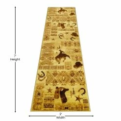 Best deal ???? Flash Furniture Brooks Collection Cowboy Inspired Runner Area Rug For Indoor Use ???? -Mohawk Home Shop unnamed file 2474