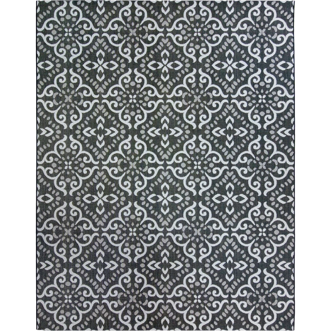 Best Pirce ???? Gertmenian Paseo Powis Black White Outdoor Rug ???? 4 Best Pirce ???? Gertmenian Paseo Powis Black White Outdoor Rug ???? - Image 2