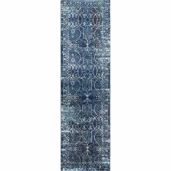 Hot Sale ✨ Rizzy Home Panache Dark Blue Geometric 2 Ft. 3 In. X 7 Ft. 7 In. Rug ❤️