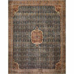 Buy ???? Loloi Layla Printed Blue & Spice Persian Style Rug ????