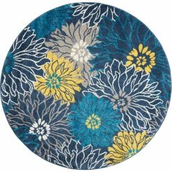 Top 10 ???? Nourison Passion PSN17 Round Floral Rug ????