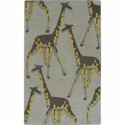 Coupon ✨ Kaleen Forever Fauna Collection Animal Print Charcoal Rug ????