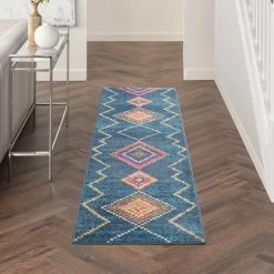 Deals ???? Nourison Passion PSN44 Navy 2 Ft. 2 In. X 7 Ft. 6 In. Tribal Rug ???? -Mohawk Home Shop unnamed file 3463