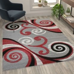 Cheapest ✔️ Flash Furniture Valli Collection Modern Abstract Pattern Area Rug - Olefin Rug With Jute Backing For Hallway, Entryway, Bedroom, Living Room ???? -Mohawk Home Shop unnamed file 59