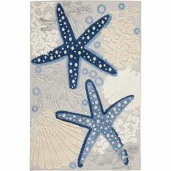 Cheapest ⭐ Nourison Aloha Nautical In/Outdoor Rug ????