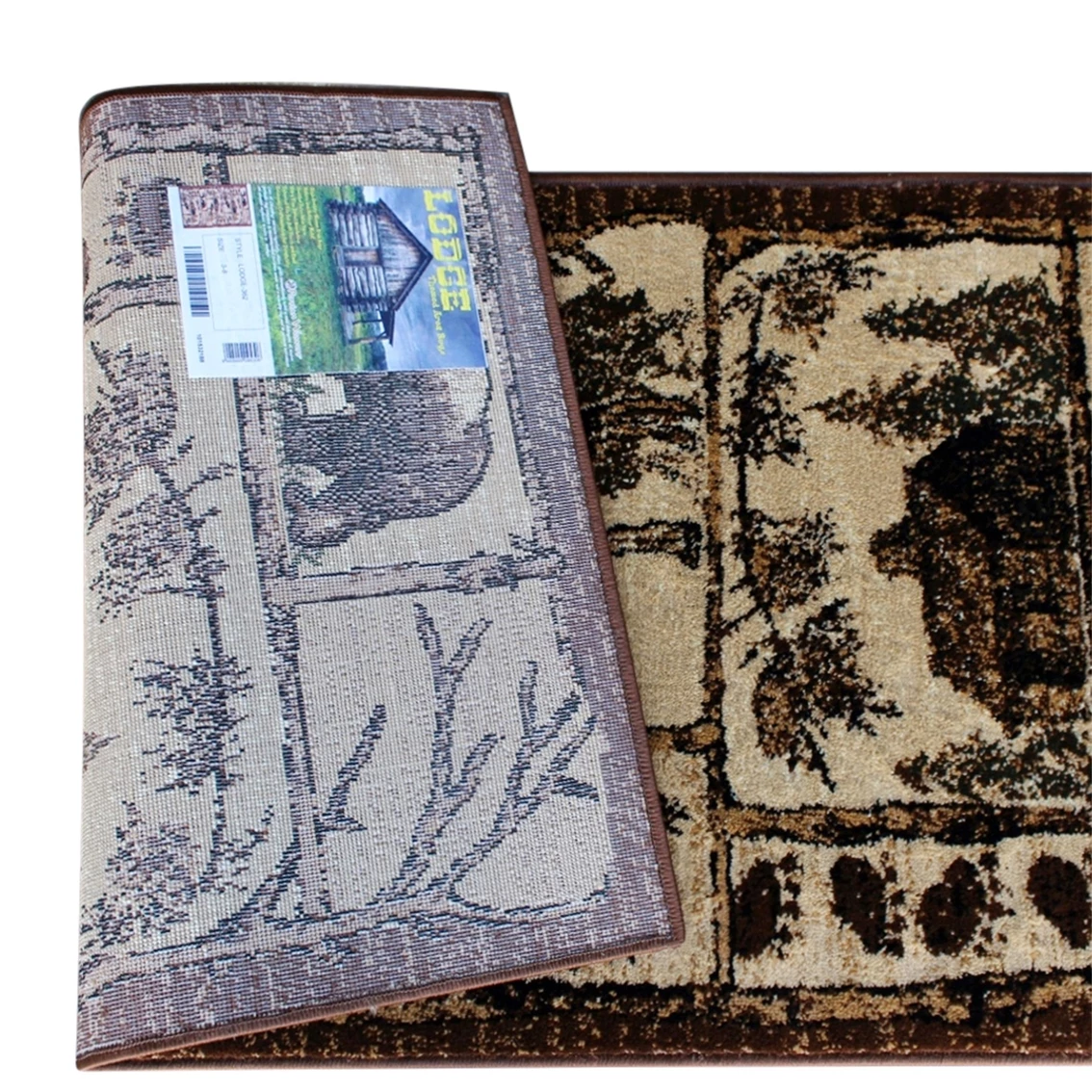 Deals ???? Flash Furniture Vale Collection Rustic Wildlife Themed Area Rug - Olefin Rug With Jute Backing - Entryway, Living Room, Or Bedroom ???? 7 Deals ???? Flash Furniture Vale Collection Rustic Wildlife Themed Area Rug - Olefin Rug With Jute Backing - Entryway, Living Room, Or Bedroom ???? - Image 5