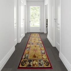 Cheap ???? Flash Furniture Inis Collection Nautical Area Rug With Jute Backing For Living Room, Bedroom, Entryway ⌛