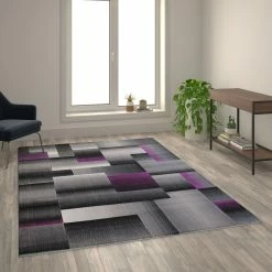 Best reviews of ???? Flash Furniture Elio Collection Color Blocked Area Rug - Olefin Rug With Jute Backing - Hallway, Entryway, Living Room Or Bedroom ⌛