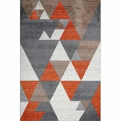 Top 10 ???? L'Baiet Emani Orange Geometric Area Rug ????